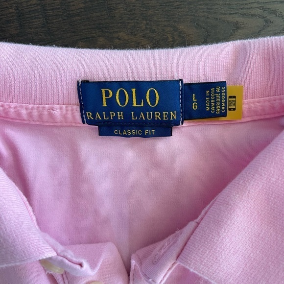 POLO RALPH LAUREN Pink Classic Fit Polo Shirt Preppy Spring Pony Golf Size Large - Picture 4 of 8